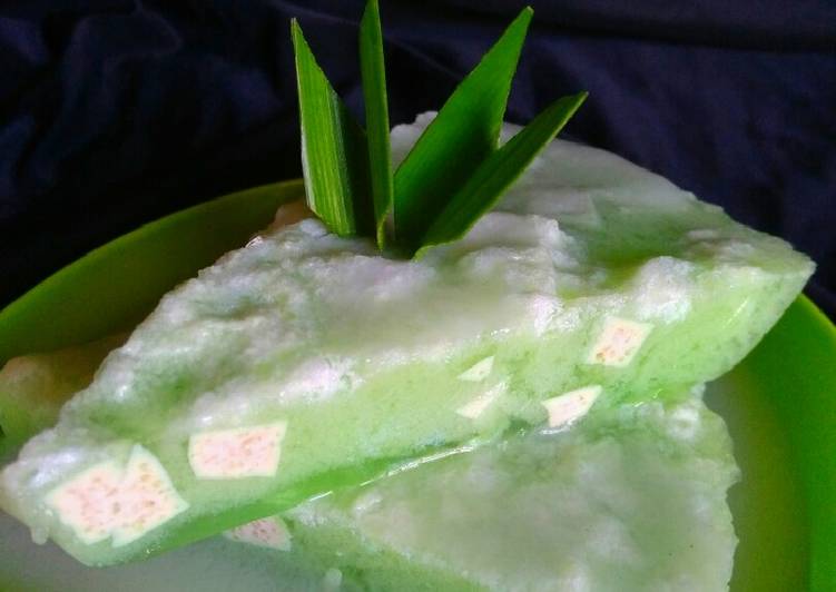 resep makanan Puding tahu putih vla pandan ??