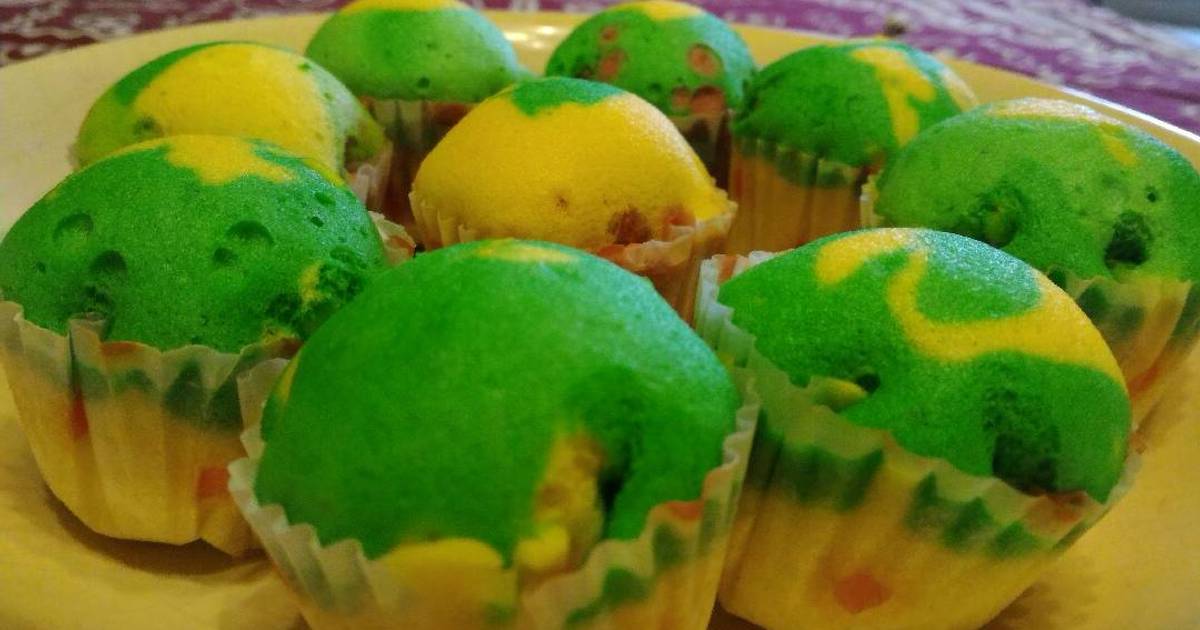 Resep Bolu kukus pelangi