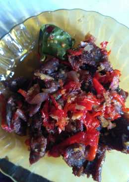 Dendeng kambing sambal balado