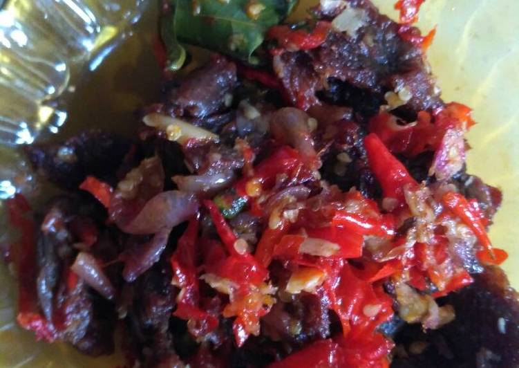 gambar untuk cara membuat Dendeng kambing sambal balado