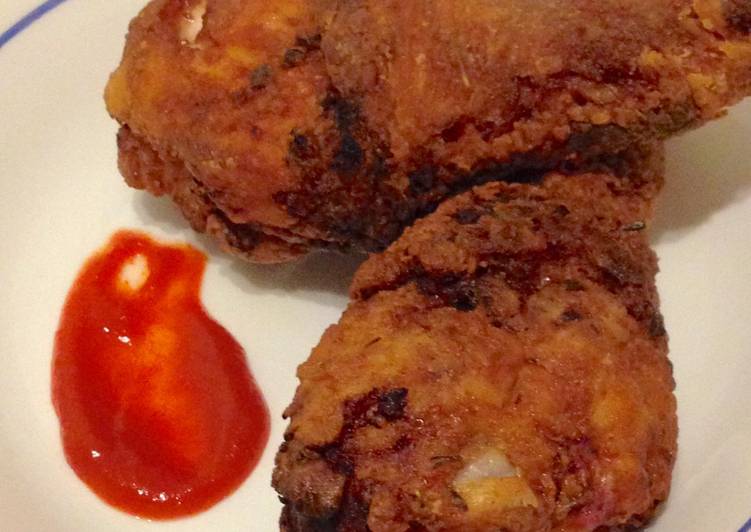 resep Ayam goreng tepung / Buttermilk fried chicken