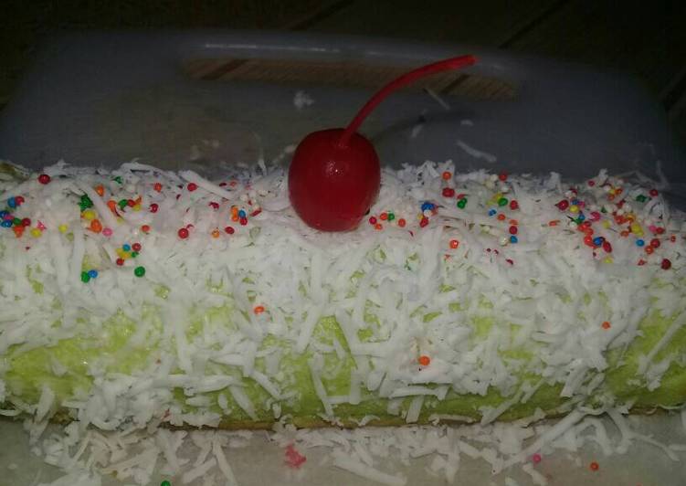 gambar untuk resep makanan Roll cake pandan keju ceria ??