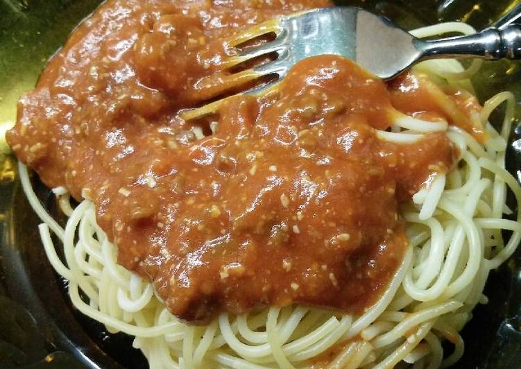 resep masakan Spaghetti Saus Tomat