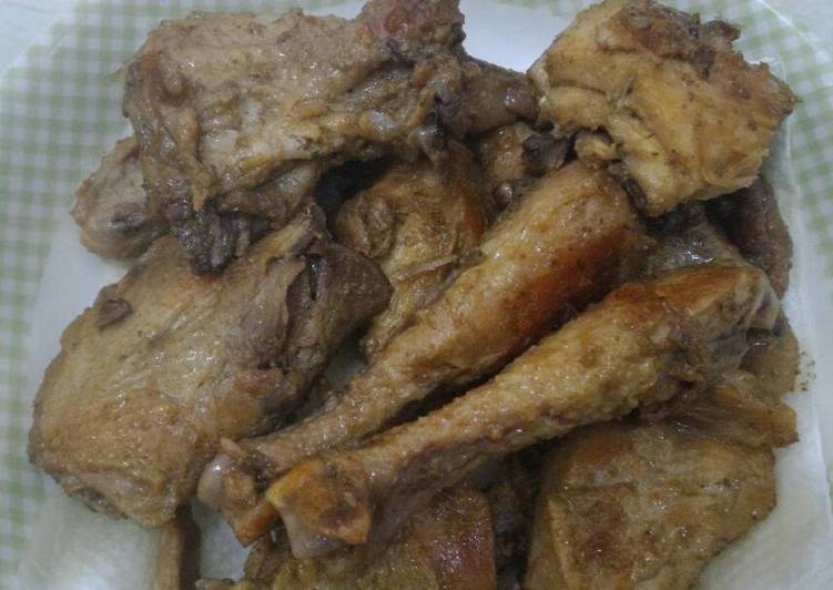 bahan dan cara membuat Ayam Goreng Tulang Lunak Bumbu Racik