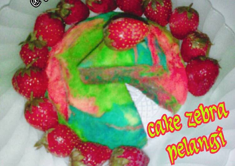 Resep Cake Zebra Pelangi Karya ??tika.a..