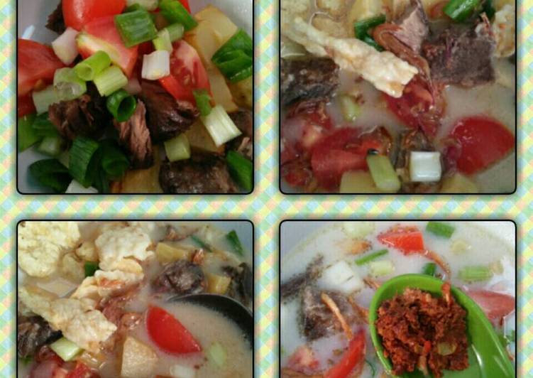 bahan dan cara membuat Soto betawi kuah susu