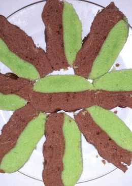 Bolu kukus pandan coklat