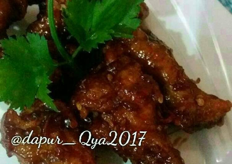 resep makanan Fire chicken wing simpel ala Qya