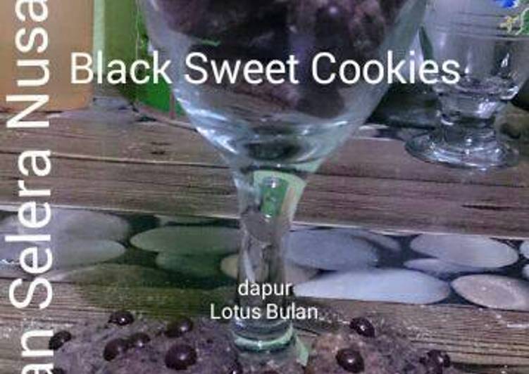 resep lengkap untuk Black Sweet Cookies