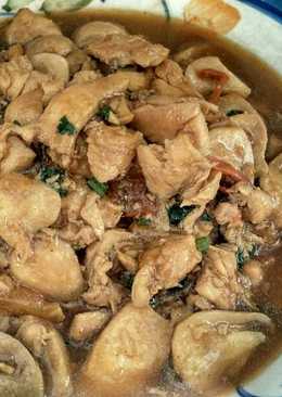 Tumis ayam jamur