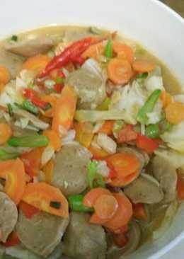 Capcai bakso saus tiram