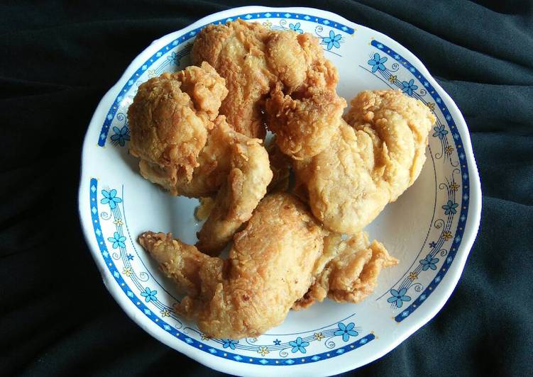 resep lengkap untuk Ayam Crispy(Tanpa Tepung Bumbu Instan)