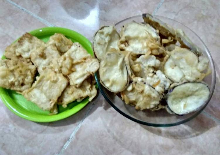 resep Terong dan Tempe Goreng Tepung