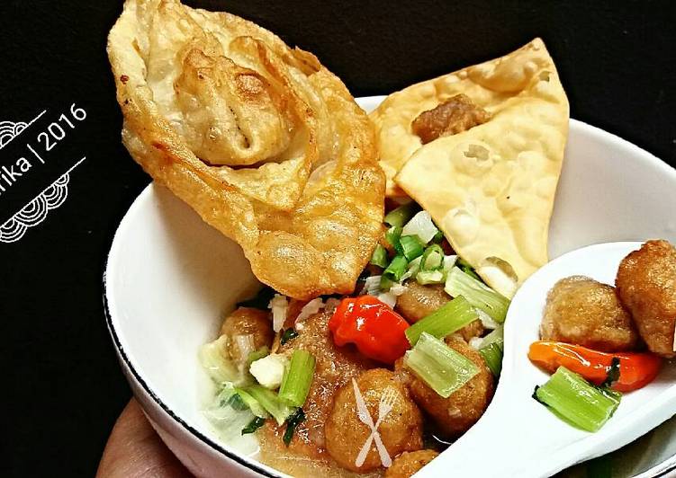 resep lengkap untuk Bakso Malang (Pangsit Goreng, Batagor Tahu  & Bakso Goreng)