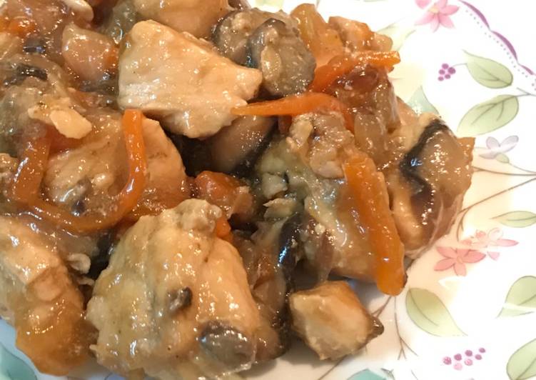Ayam jamur shitake masak kecap