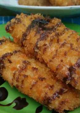 Pisang goreng krispi coklat