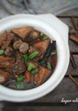 Semur bola daging tahu