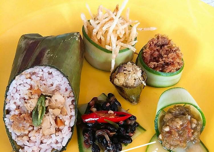 resep makanan Nasi bakar ayam tempe