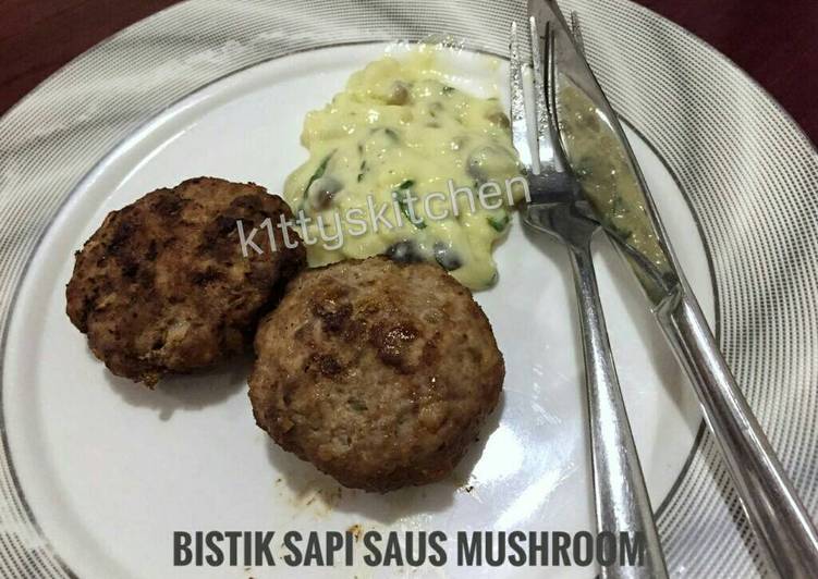 Resep Bistik Sapi Saus Mushroom #KitaBerbagi - K1ttyskitchen by Ita