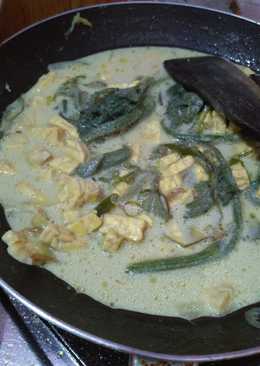 Gulai tempe daun labu