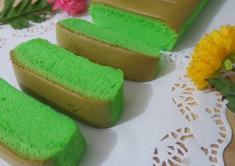 resep masakan Ogura Cake Pandan (super soft)