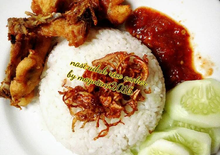 Resep Nasi  uduk rice  cooker  rasa gurih  asin enakk dan 