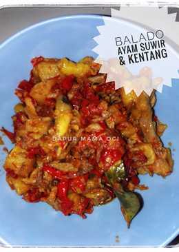 Balado kentang & ayam suwir ala mama oci