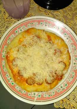 Pizza Teflon Manis Topping Sosis Keju