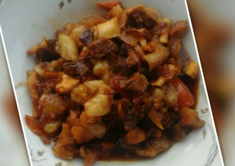 gambar untuk resep Oseng daging pedas manis