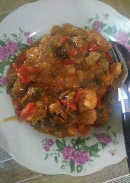 Udang kerang saos padang