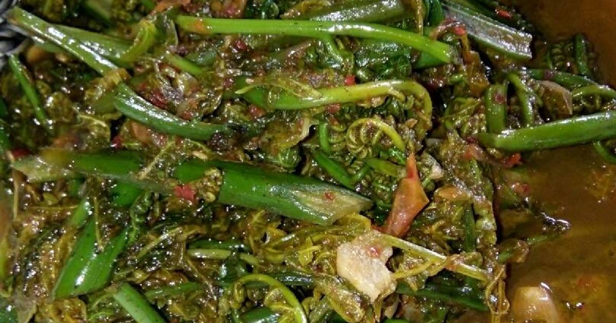 145 resep tumis pakis pedas enak dan sederhana Cookpad