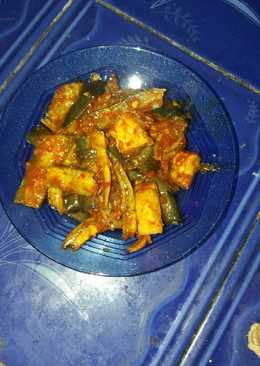 Terong tahu campur ikan teri balado saus tiram