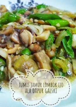 Tumis jamur lombok ijo