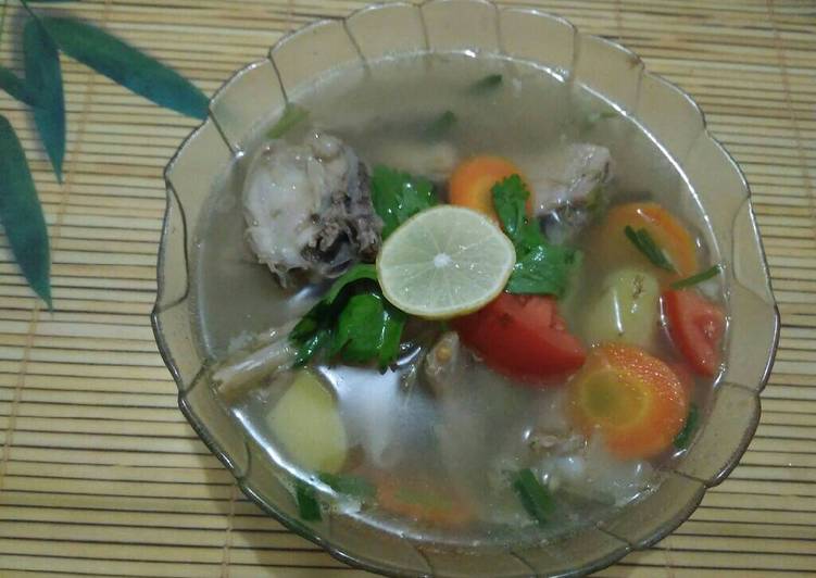 gambar untuk resep makanan Sop ayam kampung klaten ala pak min