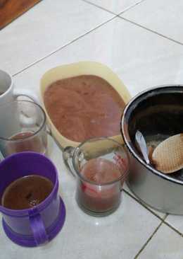 Puding coklat 3 bahan di magic com