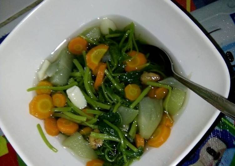 bahan dan cara membuat Sayur bening sehat sedap