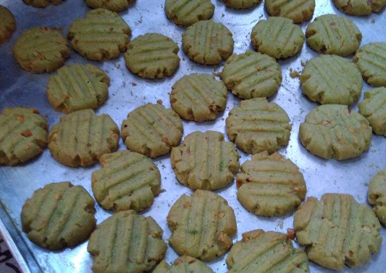 bahan dan cara membuat Green Tea Cookies