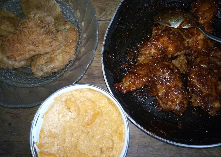 resep Spicy chicken wings and cheese sauce ala richeese