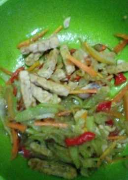 Oseng labu wortel + tempe