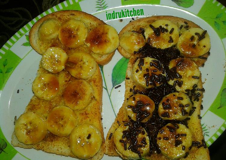 Resep Roti pisang panggang karamel Karya indria