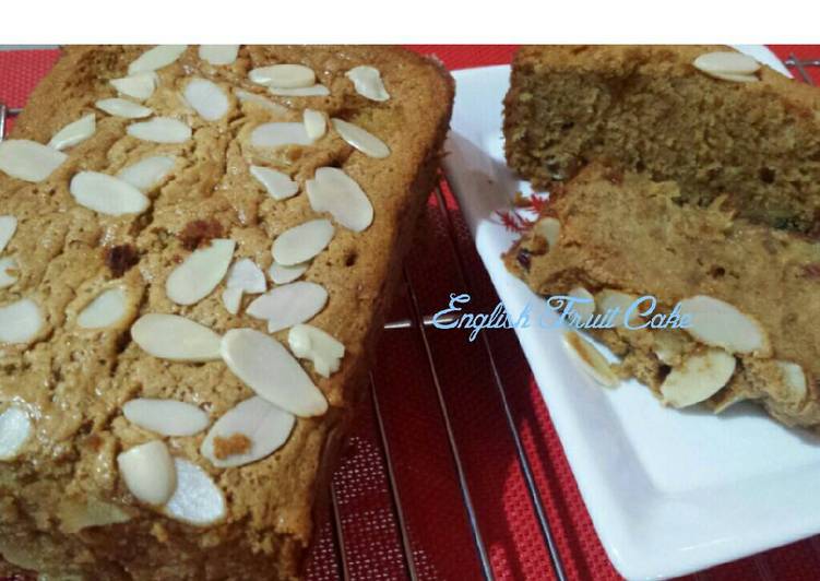 resep lengkap untuk English Fruit Cake