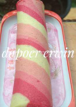 Ombre roll cake