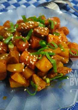 Sosis, bakso, kentang saos tiram # BikinRamadhanBerkesan