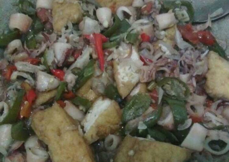 resep masakan Cumi Tahu Cabe Ijo Simple