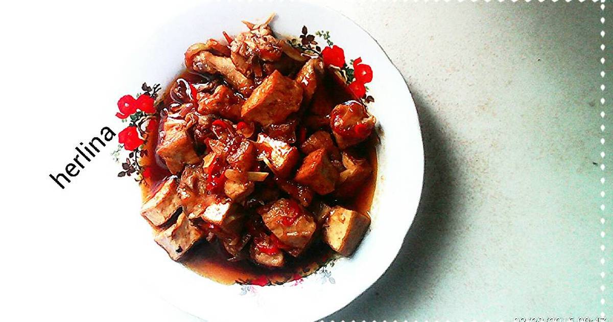 Resep Ayam tahu masak asam manis ala herlina