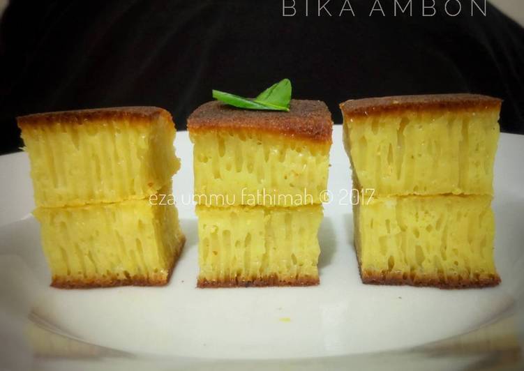 cara membuat Bika Ambon Ekonomis (2 telur, takaran sendok, no oven)