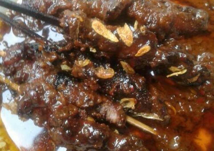 resep Sate kambing bumbu kacang ala2 madure #KitaBerbagi