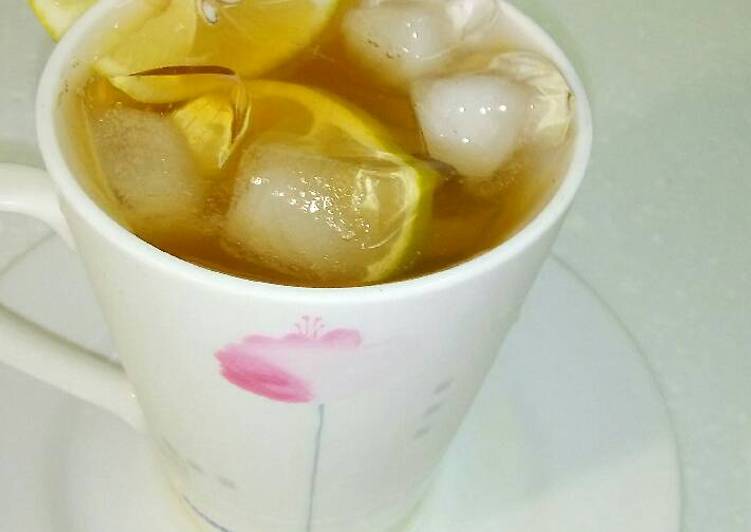 resep masakan Es lemon Tea segar ??