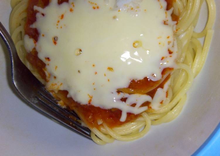 resep lengkap untuk Spagheti bolognese mozarella