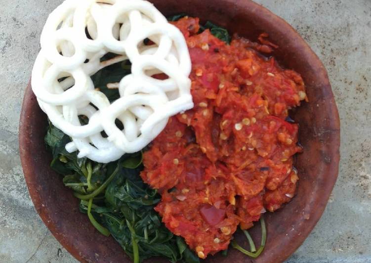 resep lengkap untuk Pelencing Kangkung